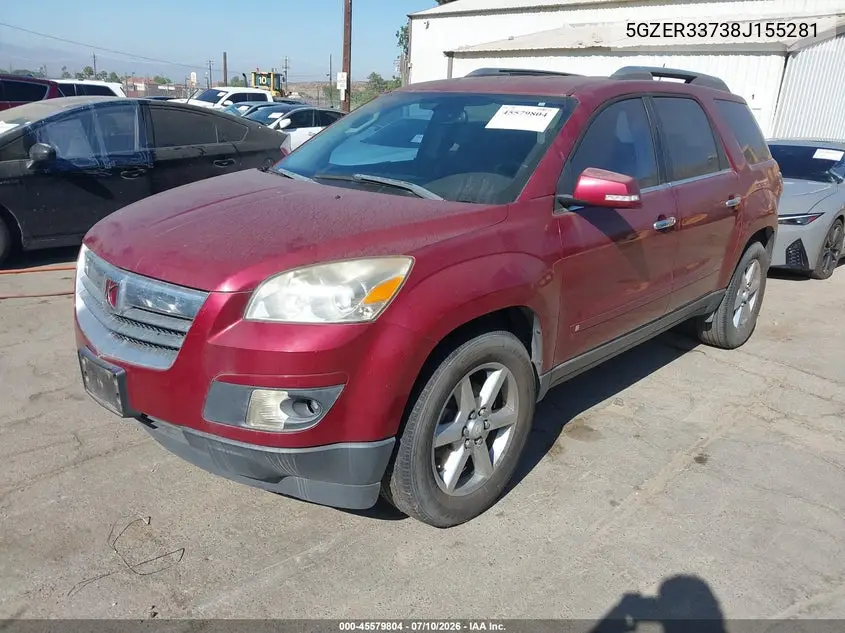 2008 Saturn Outlook Xr VIN: 5GZER33738J155281 Lot: 45579804