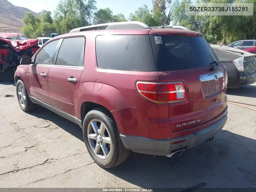 2008 Saturn Outlook Xr VIN: 5GZER33738J155281 Lot: 45579804