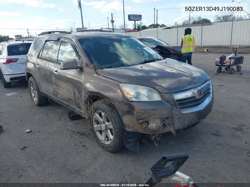 2009 Saturn Outlook Xe VIN: 5GZER13D49J190083 Lot: 44169836