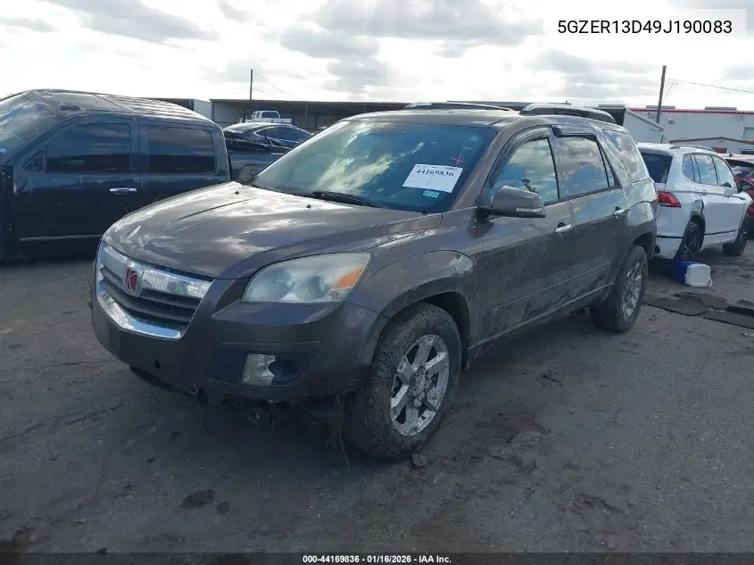 2009 Saturn Outlook Xe VIN: 5GZER13D49J190083 Lot: 44169836