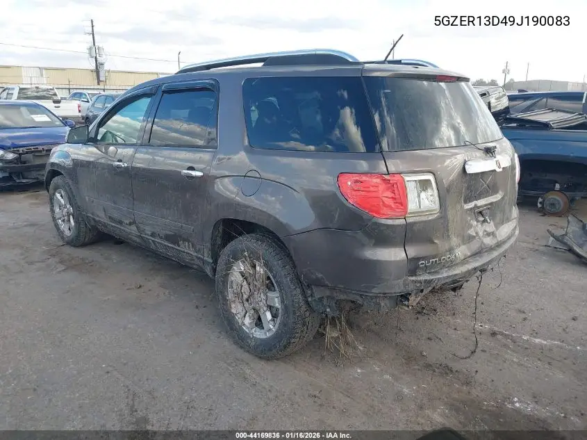 2009 Saturn Outlook Xe VIN: 5GZER13D49J190083 Lot: 44169836