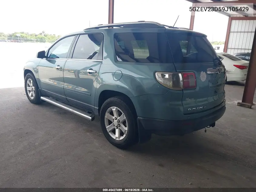 2009 Saturn Outlook Xr VIN: 5GZEV23D59J105429 Lot: 45427499