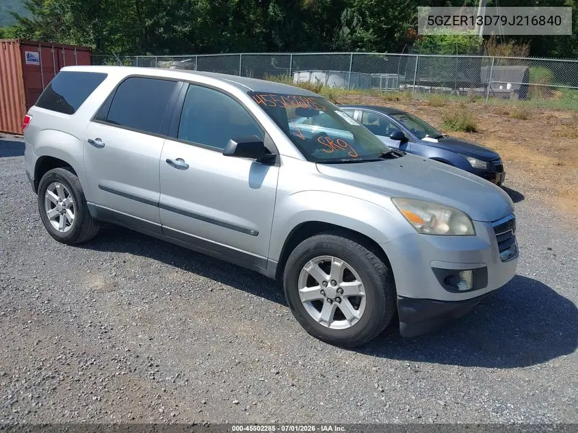 2009 Saturn Outlook Xe VIN: 5GZER13D79J216840 Lot: 45502285