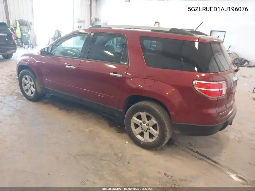 2010 Saturn Outlook Xe Premium VIN: 5GZLRUED1AJ196076 Lot: 45263422