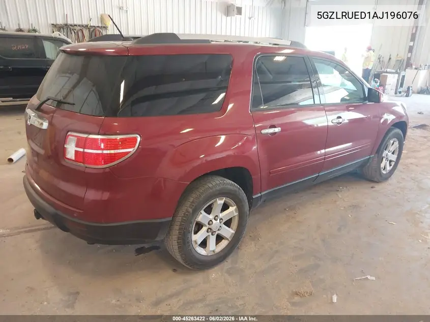 2010 Saturn Outlook Xe Premium VIN: 5GZLRUED1AJ196076 Lot: 45263422