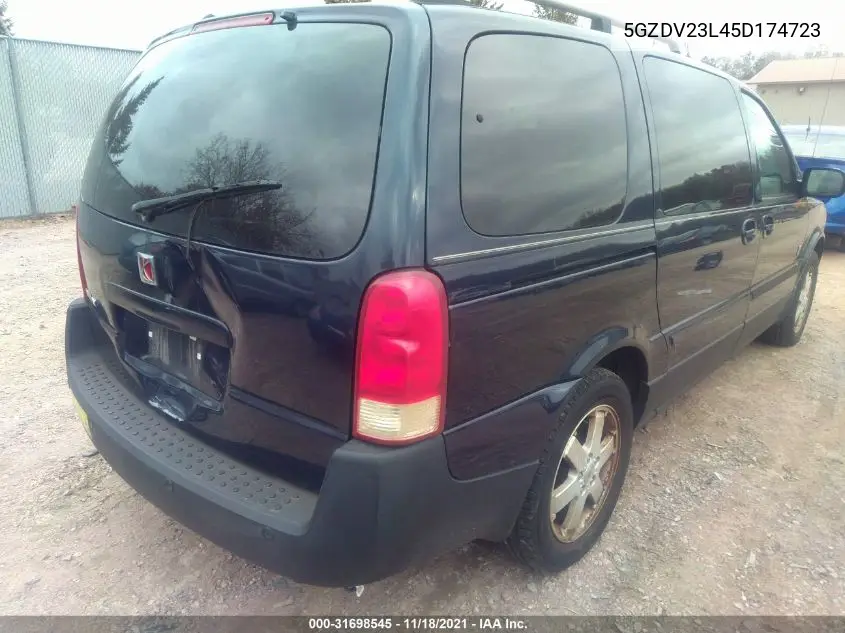2005 Saturn Relay Fwd VIN: 5GZDV23L45D174723 Lot: 31698545