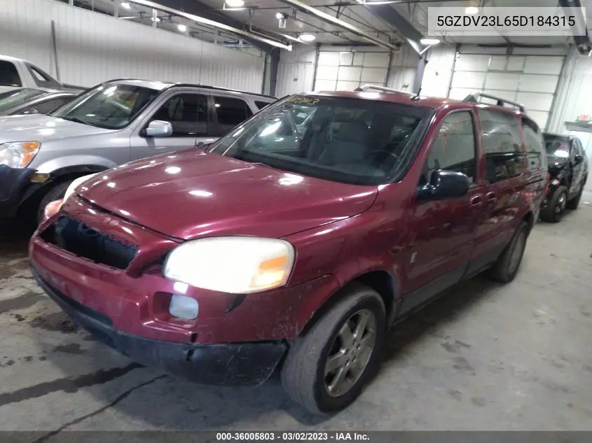 2005 Saturn Relay Relay 3 VIN: 5GZDV23L65D184315 Lot: 36005803