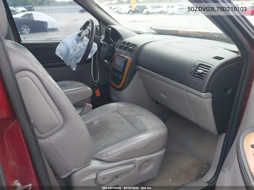 2005 Saturn Relay Fwd VIN: 5GZDV03L75D210103 Lot: 45210393