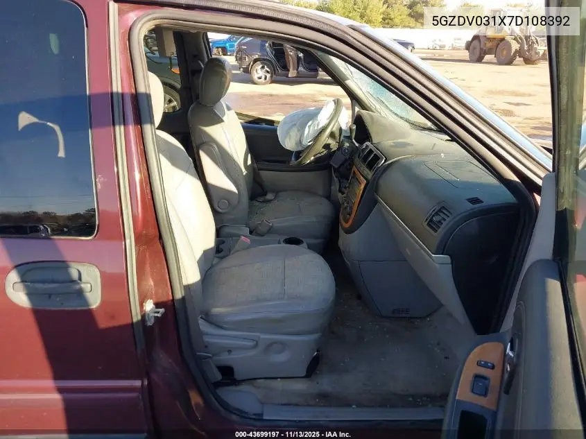 2007 Saturn Relay 2 VIN: 5GZDV031X7D108392 Lot: 43699197