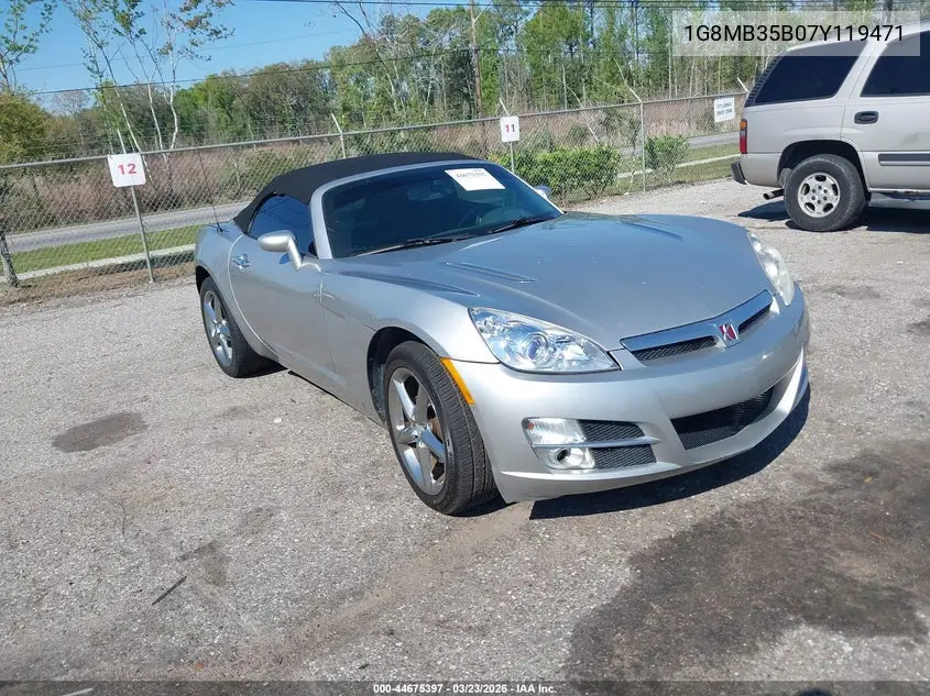 2007 Saturn Sky VIN: 1G8MB35B07Y119471 Lot: 44675397