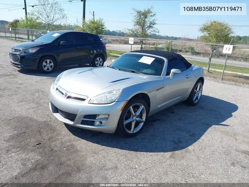 2007 Saturn Sky VIN: 1G8MB35B07Y119471 Lot: 44675397