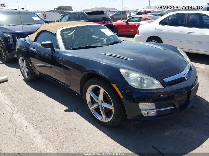 2007 Saturn Sky VIN: 1G8MB35B17Y140412 Lot: 45112206