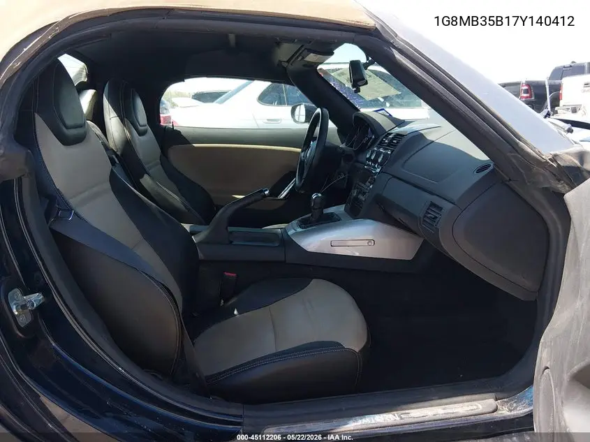 2007 Saturn Sky VIN: 1G8MB35B17Y140412 Lot: 45112206
