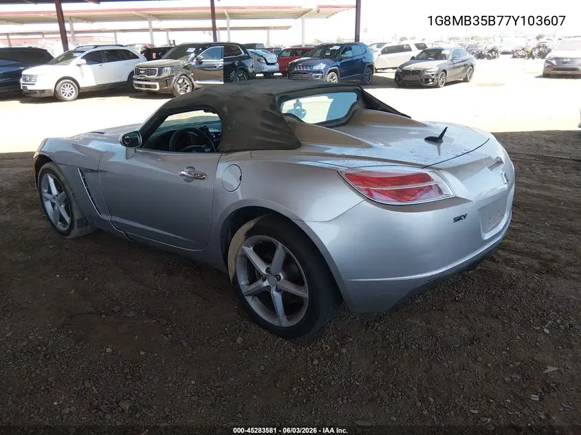 2007 Saturn Sky VIN: 1G8MB35B77Y103607 Lot: 45283581