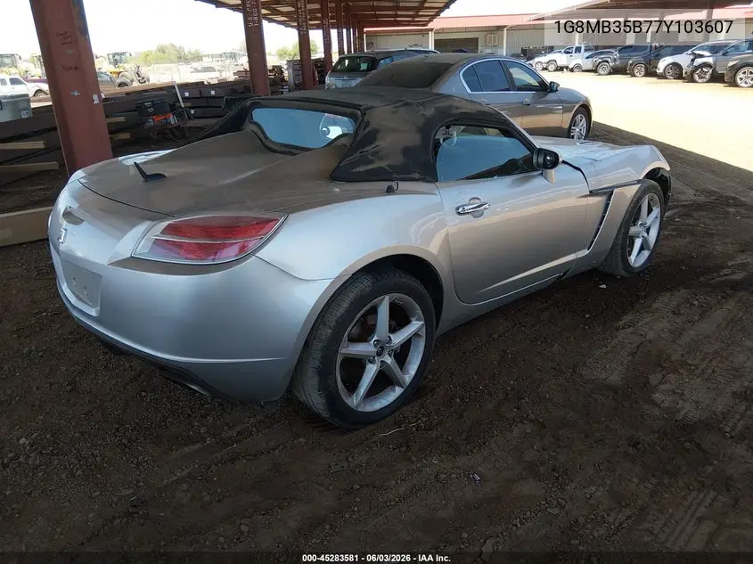 2007 Saturn Sky VIN: 1G8MB35B77Y103607 Lot: 45283581