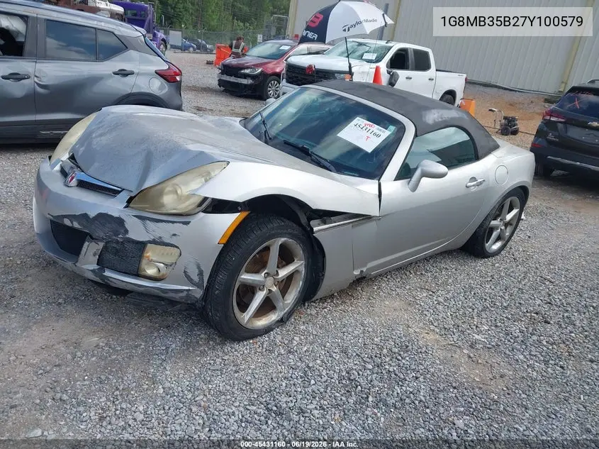 2007 Saturn Sky VIN: 1G8MB35B27Y100579 Lot: 45431160