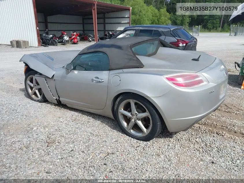 2007 Saturn Sky VIN: 1G8MB35B27Y100579 Lot: 45431160