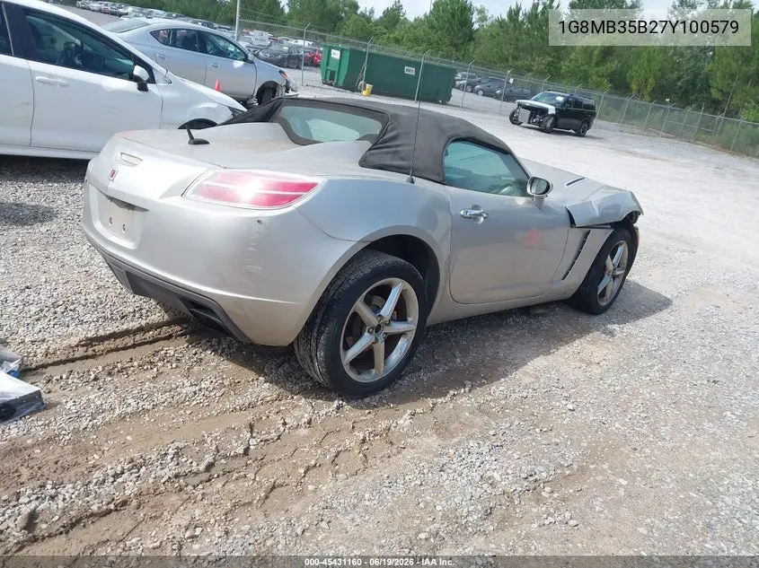 2007 Saturn Sky VIN: 1G8MB35B27Y100579 Lot: 45431160