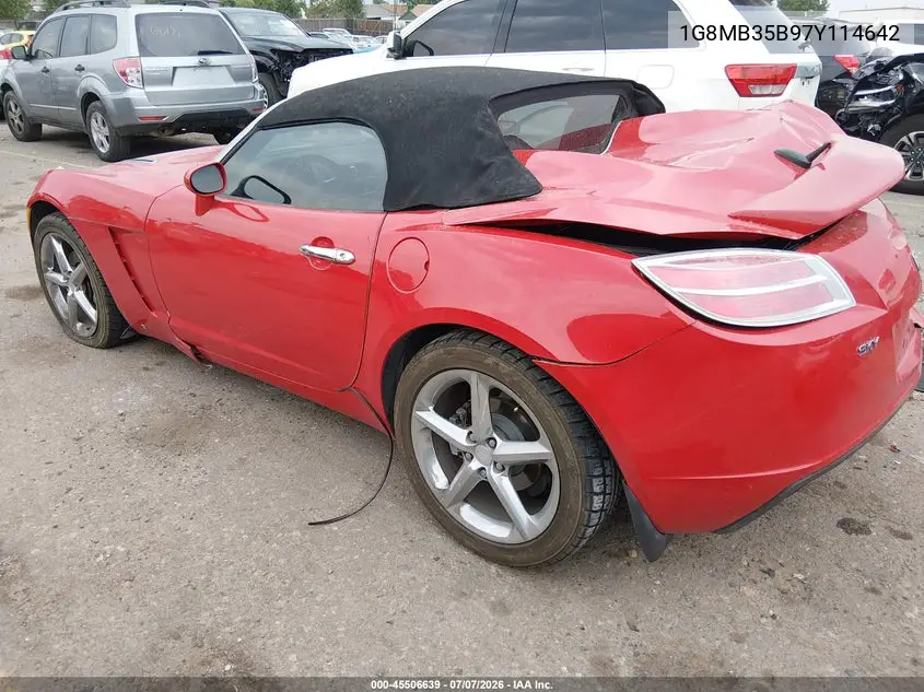 2007 Saturn Sky VIN: 1G8MB35B97Y114642 Lot: 45506639