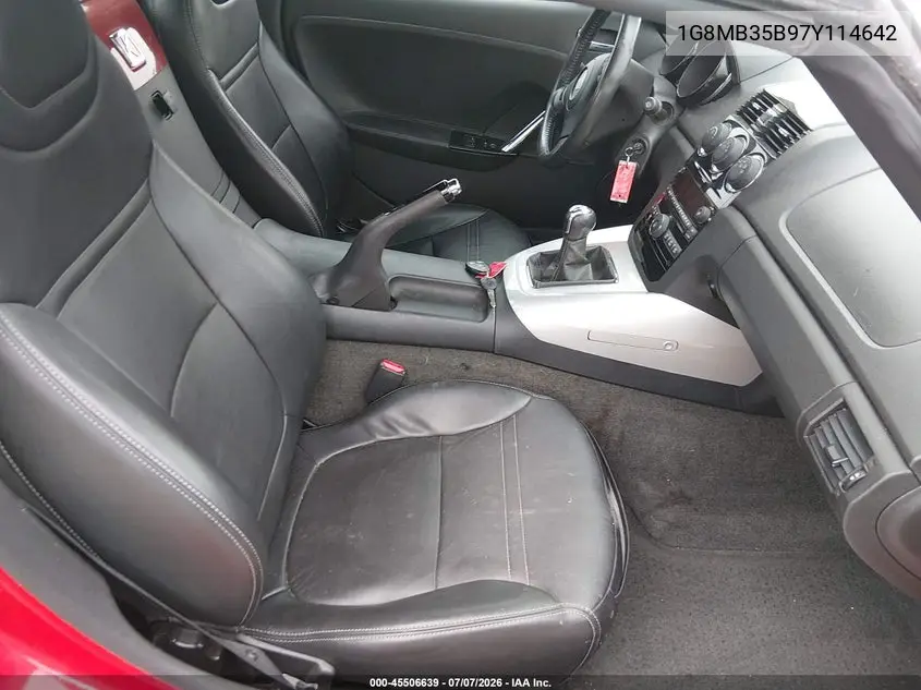 2007 Saturn Sky VIN: 1G8MB35B97Y114642 Lot: 45506639