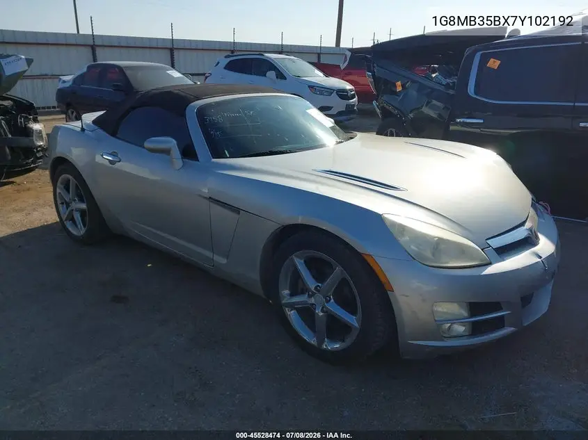 2007 Saturn Sky VIN: 1G8MB35BX7Y102192 Lot: 45528474