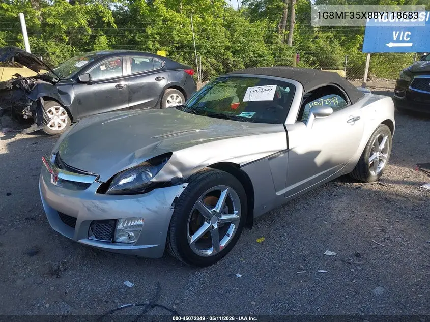 2008 Saturn Sky Red Line VIN: 1G8MF35X88Y118683 Lot: 45072349