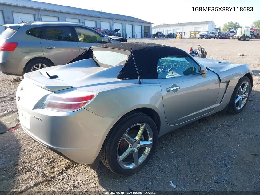 2008 Saturn Sky Red Line VIN: 1G8MF35X88Y118683 Lot: 45072349