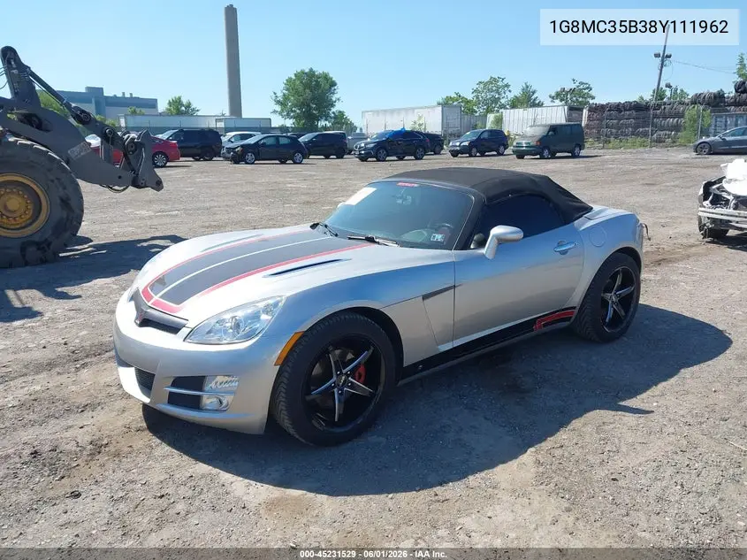 2008 Saturn Sky VIN: 1G8MC35B38Y111962 Lot: 45231529