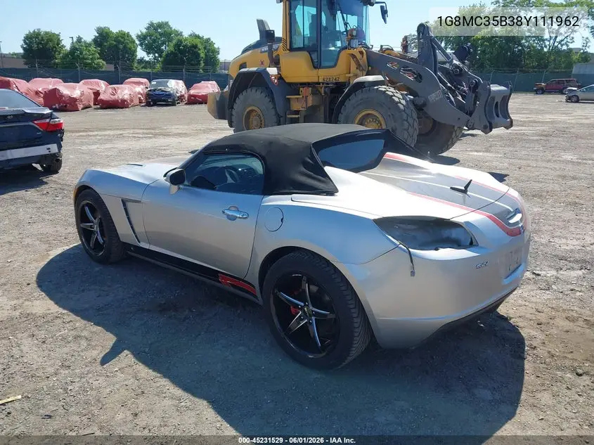 2008 Saturn Sky VIN: 1G8MC35B38Y111962 Lot: 45231529