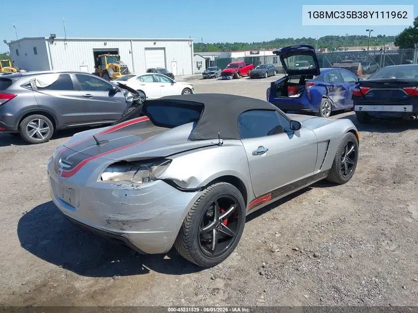 2008 Saturn Sky VIN: 1G8MC35B38Y111962 Lot: 45231529