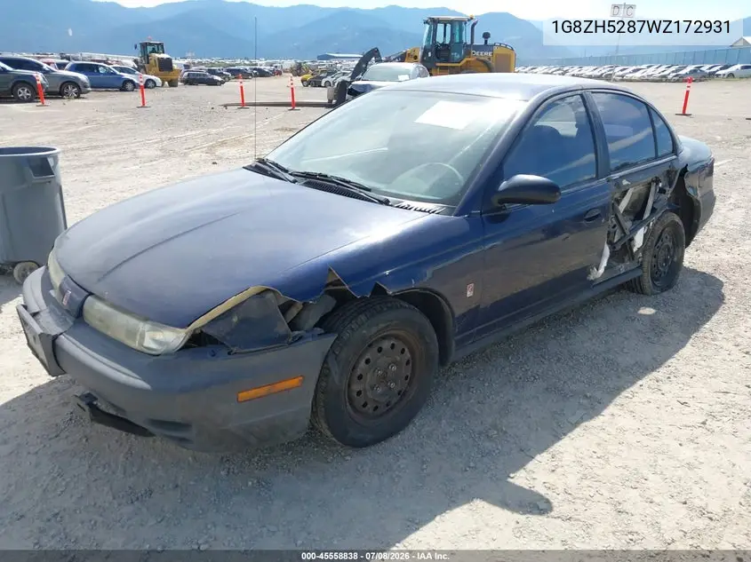 1998 Saturn Sl1 VIN: 1G8ZH5287WZ172931 Lot: 45558838