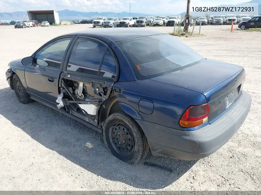 1998 Saturn Sl1 VIN: 1G8ZH5287WZ172931 Lot: 45558838