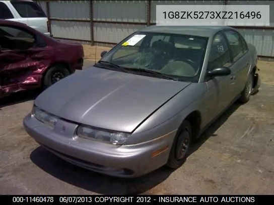 1999 Saturn Sl2 VIN: 1G8ZK5273XZ216496 Lot: 11460478