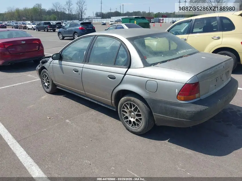 1999 Saturn Sl1 VIN: 1G8ZG5286XZ188980 Lot: 44702660