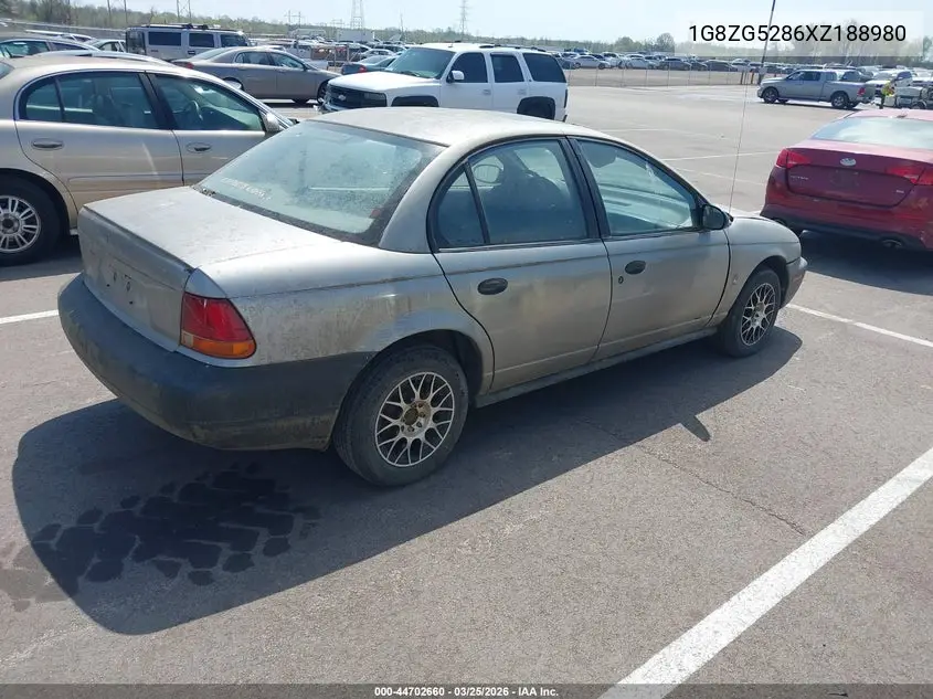 1999 Saturn Sl1 VIN: 1G8ZG5286XZ188980 Lot: 44702660