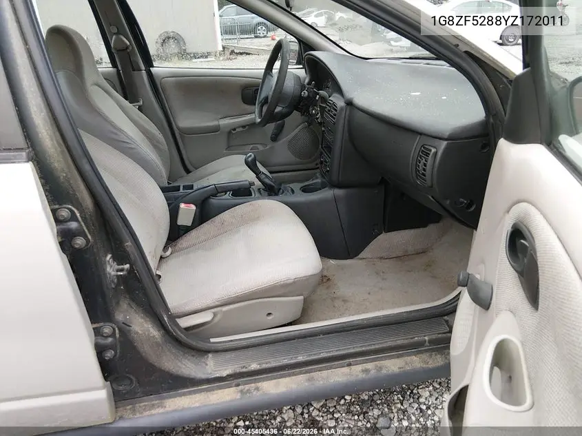 2000 Saturn Sl VIN: 1G8ZF5288YZ172011 Lot: 45405436