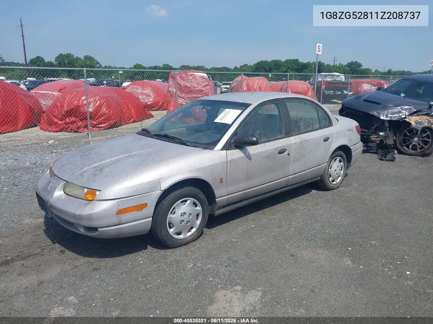 2001 Saturn Sl1 VIN: 1G8ZG52811Z208737 Lot: 45335321