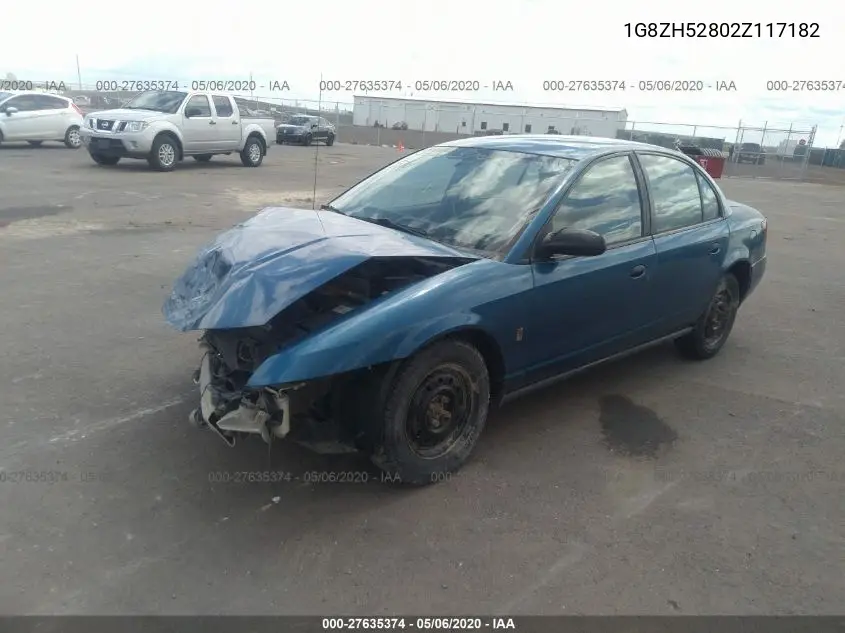 2002 Saturn Sl VIN: 1G8ZH52802Z117182 Lot: 27635374