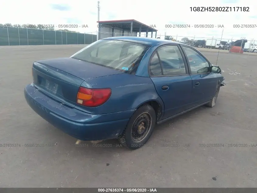 2002 Saturn Sl VIN: 1G8ZH52802Z117182 Lot: 27635374