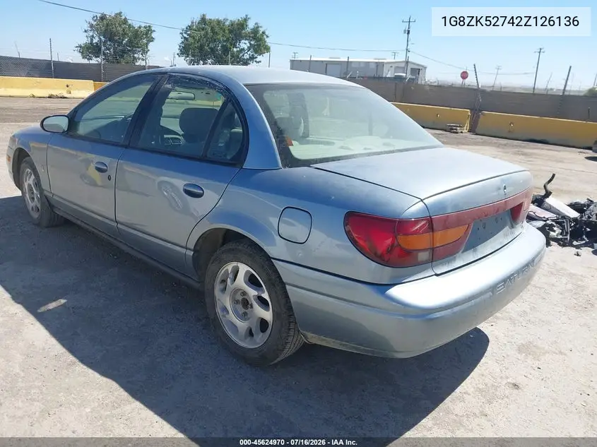 2002 Saturn S-Series Sl2 VIN: 1G8ZK52742Z126136 Lot: 45624970