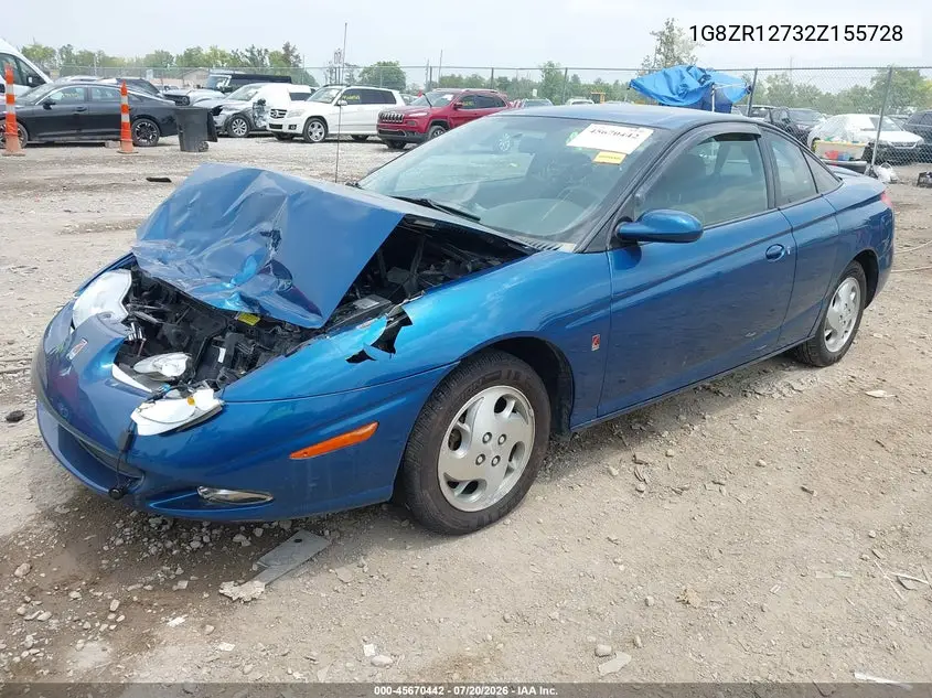 2002 Saturn S-Series Sc2 VIN: 1G8ZR12732Z155728 Lot: 45670442