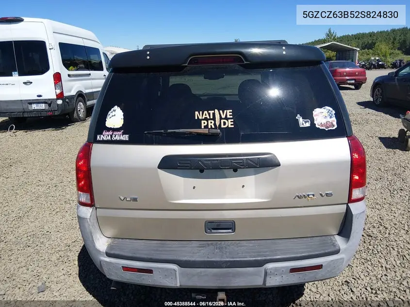 2002 Saturn Vue V6 VIN: 5GZCZ63B52S824830 Lot: 45388544