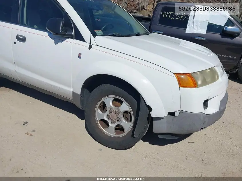 2003 Saturn Vue 4 Cyl VIN: 5GZCZ33D33S886986 Lot: 44966741