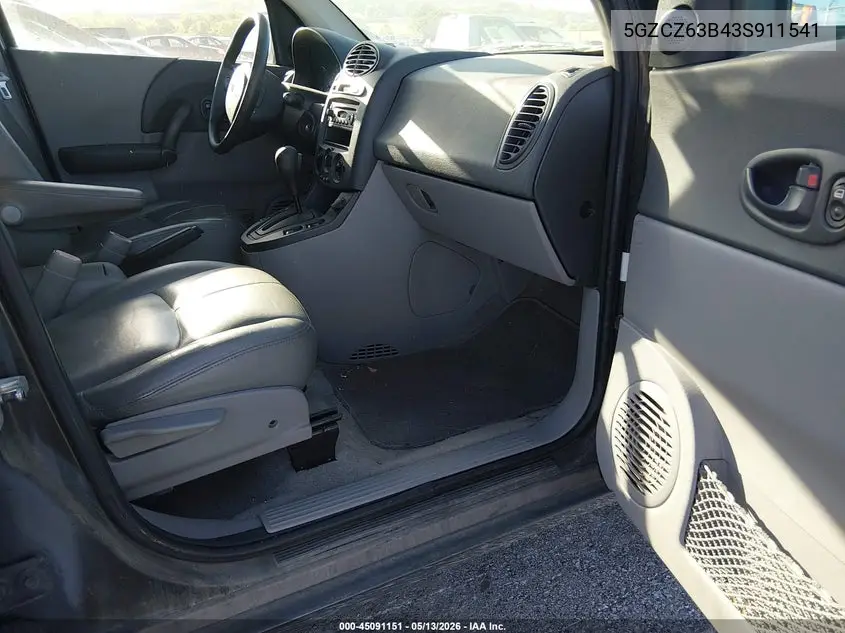 2003 Saturn Vue V6 VIN: 5GZCZ63B43S911541 Lot: 45091151
