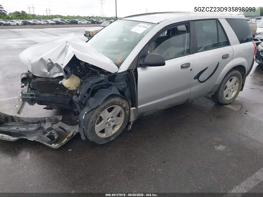 2003 Saturn Vue VIN: 5GZCZ23D93S898098 Lot: 45137818