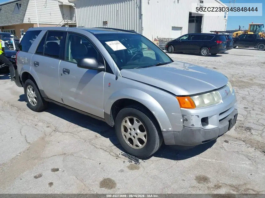 2004 Saturn Vue 4 Cyl VIN: 5GZCZ23D34S848444 Lot: 45372698