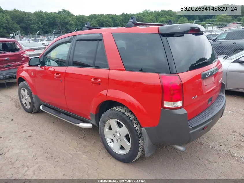 2004 Saturn Vue V6 VIN: 5GZCZ63414S829124 Lot: 45386567