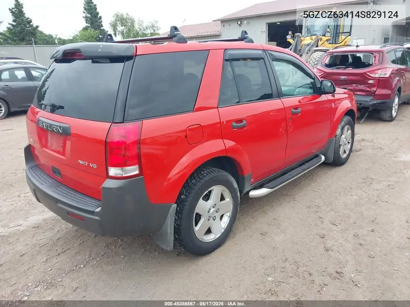 2004 Saturn Vue V6 VIN: 5GZCZ63414S829124 Lot: 45386567
