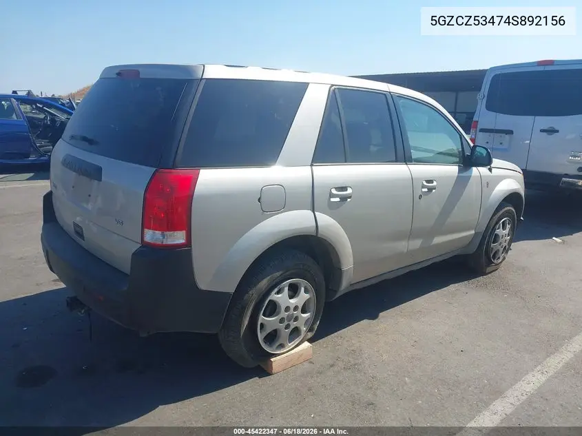 2004 Saturn Vue V6 VIN: 5GZCZ53474S892156 Lot: 45422347