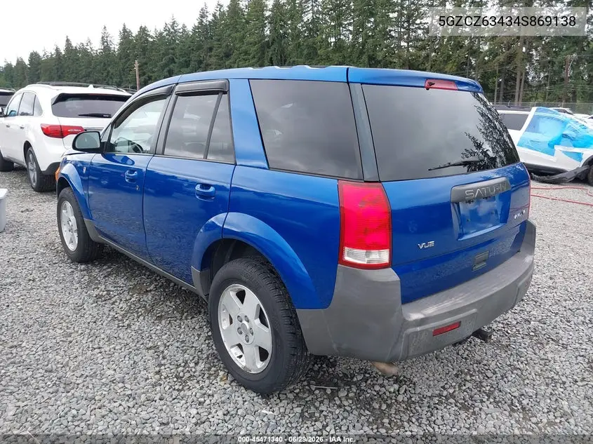 2004 Saturn Vue V6 VIN: 5GZCZ63434S869138 Lot: 45471340